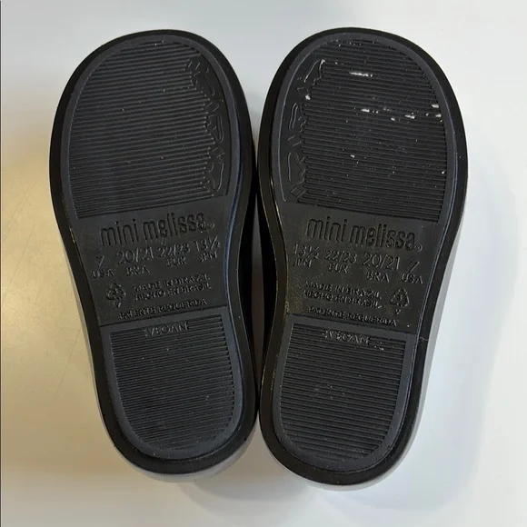 Mini Melissa Black and Silver Dress Shoes with Bow Detail toddler girl - Picture 6 of 6